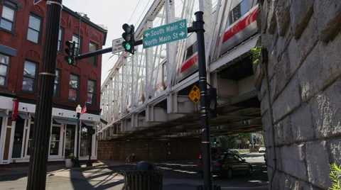 SONO-bridge with train overpass Video stock 41689668