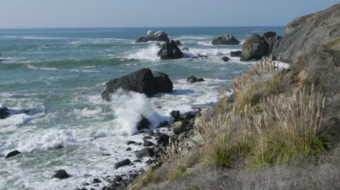 Sonoma Coast waves Stock Footage 57932164