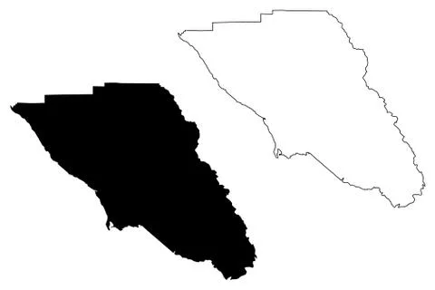 Sonoma County, California map vector Stock Illustration