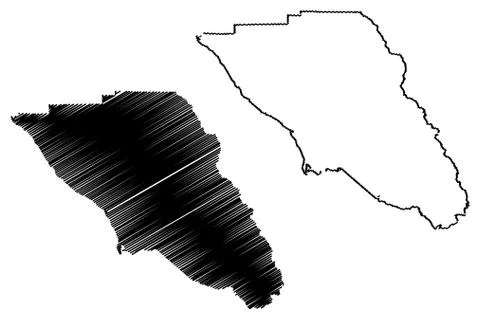 Sonoma County, California map vector Stock Illustration