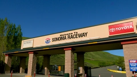 Sonoma Raceway Gate 1 Entrance Stock Footage 112882453