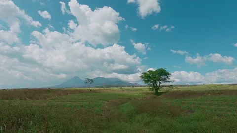 Sonsonate landscape with volcano and cloud Stock Footage 146291546