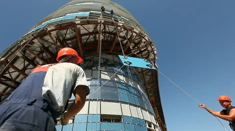 Сonstruction of the Olympic objects in Sochi Stock Footage 22018190