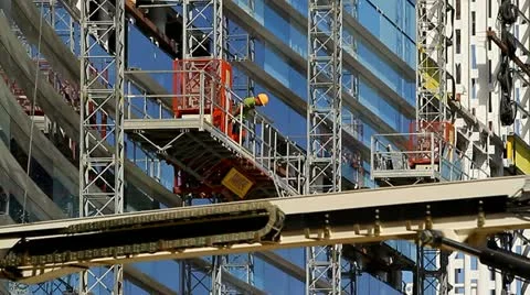 Сonstruction of the Olympic objects in Sochi Stock Footage 22022699