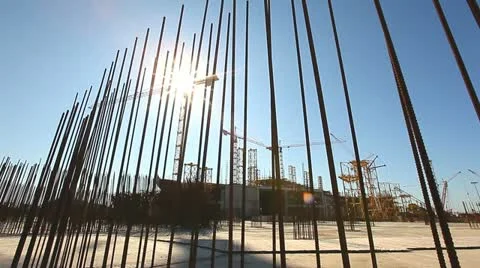 Сonstruction of the Olympic objects in Sochi.Dolly shot 2 Video stock 22018161