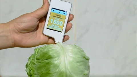 Сontent of nitrates in cabbage Stock Footage 88651465