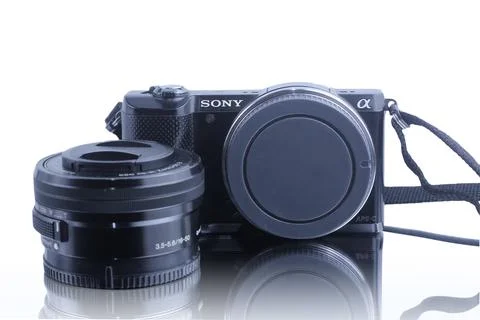 Sony alpha mirrorless camera 스톡 사진