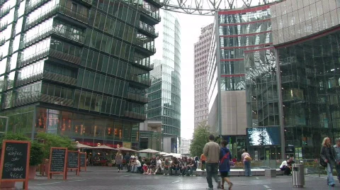 Sony Centre at Potsdamer Platz in Berlin 7 Stock-Footage 497693