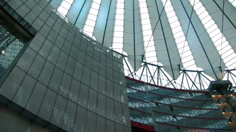 Sony Centre at Potsdamer Platz in Berlin 3 Stock Footage 497697