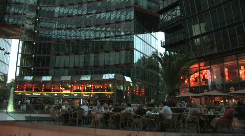 Sony Centre at Potsdamer Platz in Berlin 2 Video stock 497699