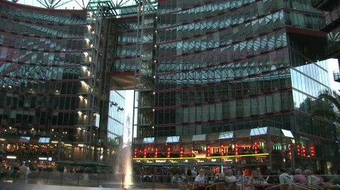 Sony Centre at Potsdamer Platz in Berlin 1 Video stock 497700