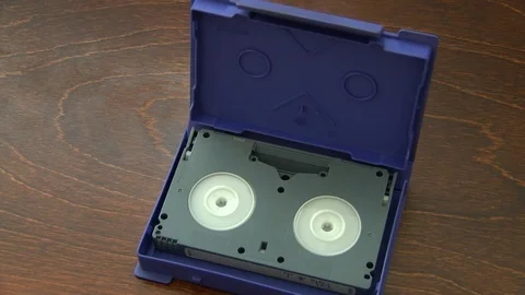 Sony DVCAM cassette in open box close-up Stock Footage 116305864