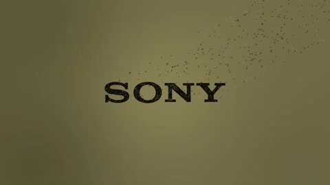 Sony Logo Wind Dissolve. Golden Video stock 157698754