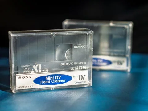 Sony Mini DV Head Cleaner Cassette for Digital Video Recording 库存照片
