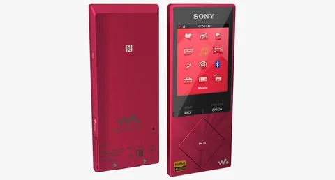 Sony NWZ A15 Digital Music And Video Player Red 3D Model 3D Model