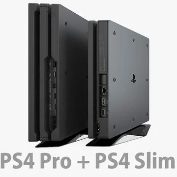 ornament Moden læder 3D Model: Sony PlayStation 4 PRO + Slim #96450467 | Pond5