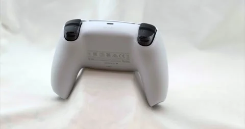 Sony PS 5 Gaming Console Controller - Back side Tracking shot Stock Footage 145987743