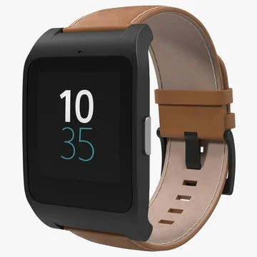 Sony SmartWatch 3 Leather Band 3D Model 3D Model