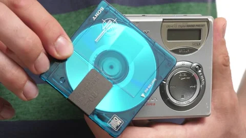 Sony Walkman Using MiniDisc Format To Li... | Stock Video | Pond5