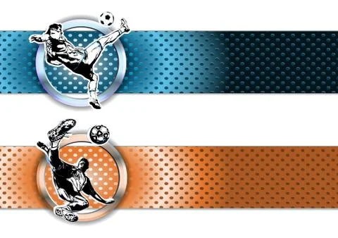 Soocer banners Stock Illustration