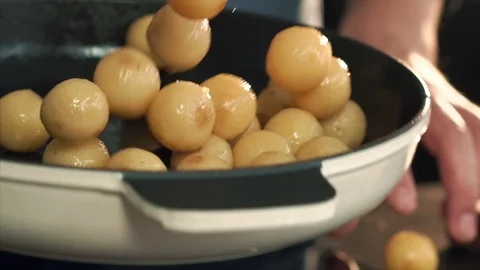Сooking potato dishes Stock Footage 124801744
