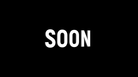 Soon 3d text animation with horizontally word rotating effect. seamless loo.. Stock Footage 313775250