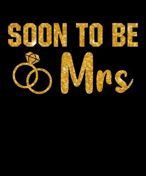 Soon To Be Mrs Stock Illustration