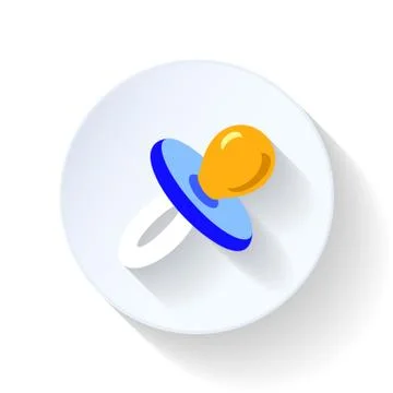Soother flat icon Stock Illustration