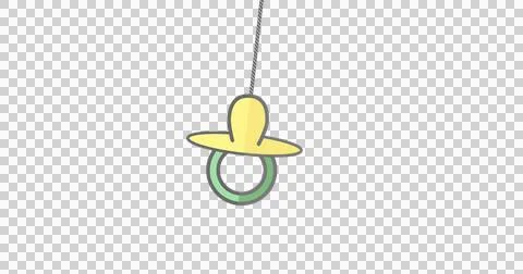 Soother hanging on alpha channel Stock Illustration