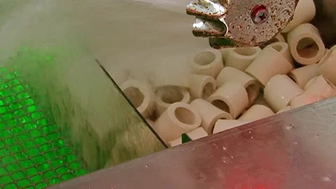 Soothing Aqua Flow Inside a Powerful Air Filtration Unit Stock Footage 337500627