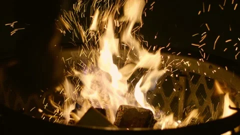 Soothing fire Stock Footage 165789723