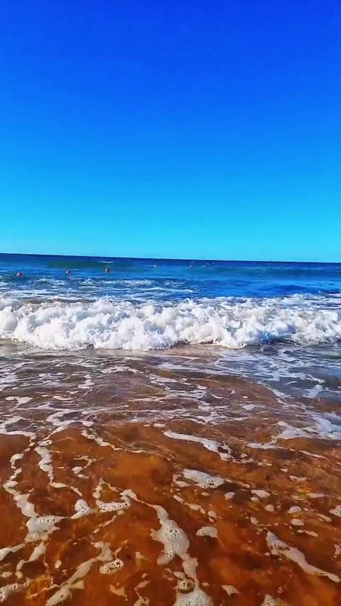 Soothing Small Waves Relax to the Calming Rhythm of the Beach Stock Footage 286243885
