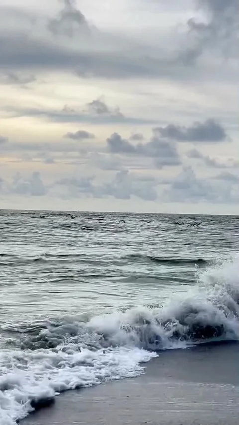 A soothing view on the beach Stock Footage 321598171