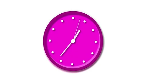 Soothing violet clock animation loop with hypnotic movement. Perfect for ba.. Stock Footage 313381597
