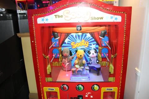 Sooty arcade machine Foto stock