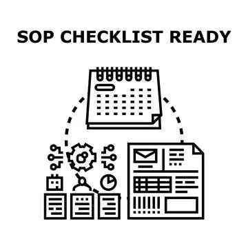 Sop checklist ready for efficient business process management Stock Illustration