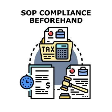 Sop compliance beforehand concept vector illustration in outlines Stock Illustration