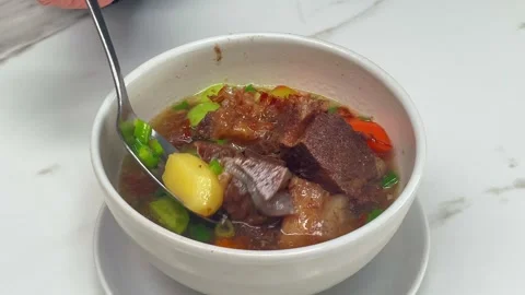 Sop Daging Iga Stock Footage 331788238