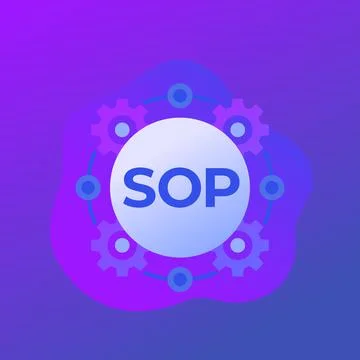 SOP icon, Standard Operating Procedure, vector design 스톡 일러스트