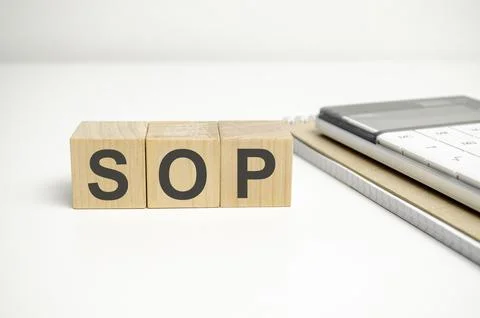 SOP - Standard Operating Procedure acronym, business concept background Stock Photos
