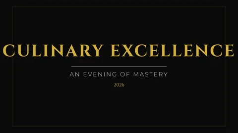 Sophisticated culinary excellence dinner event promo background Stock Footage 337576886
