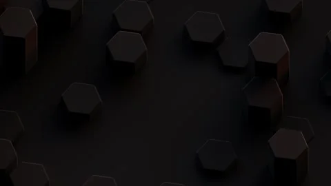 A sophisticated, dark abstract pattern featuring glowing geometric shapes arrang Stock Footage 340238380