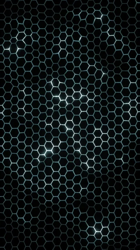 Sophisticated dark vertical background with dense honeycomb grid. Stock-Footage 334475565