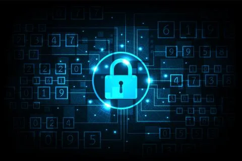 Sophisticated digital information security. Stock Illustration