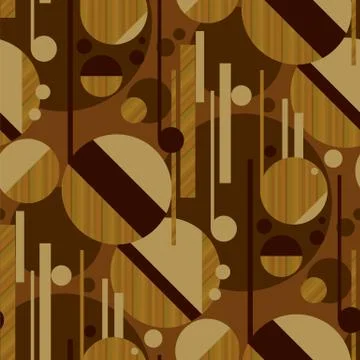 Sophisticated geometric pattern with wood texture Stock Illustration
