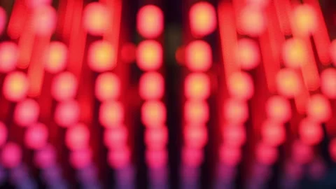 Sophisticated Hightech Installation Showcasing Rotating Patterns And Shimmering Video stock 323772773