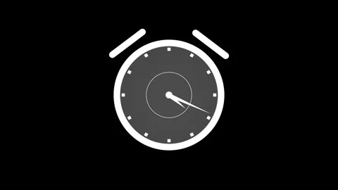Sophisticated Minimal Countdown Timer Alarm Clock Animation Stock Footage 308043203