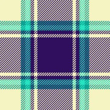A sophisticated plaid pattern in deep purple, teal, and cream. This seamles.. Stock Illustration