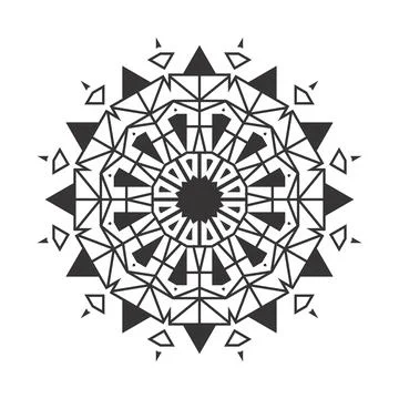 Sophisticated Round Design Vector Decorative Pattern Element 스톡 일러스트