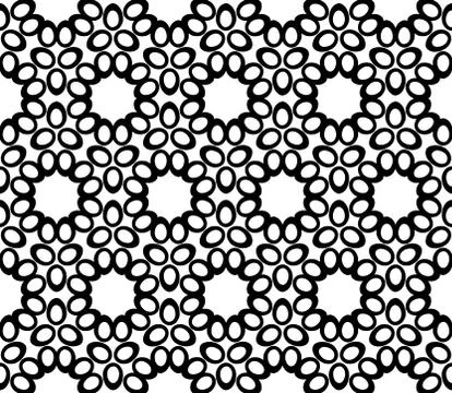 Sophisticated seamless pattern of various geometric elements Stock Illustration